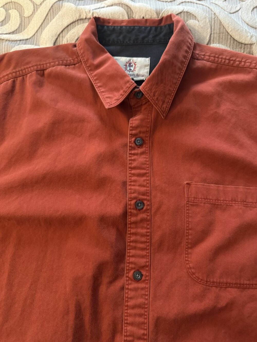 The Territory Ahead Shirt Men's X-Large Dark Orange Twill Long Sleeve Button Up